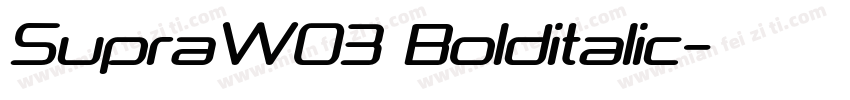 SupraW03 Bolditalic字体转换